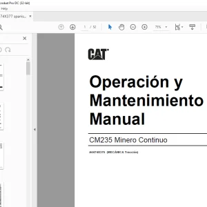 Cat CM235 Minero Continuo Operación y Mantenimiento Manual A6474X377 - PDF DOWNLOAD