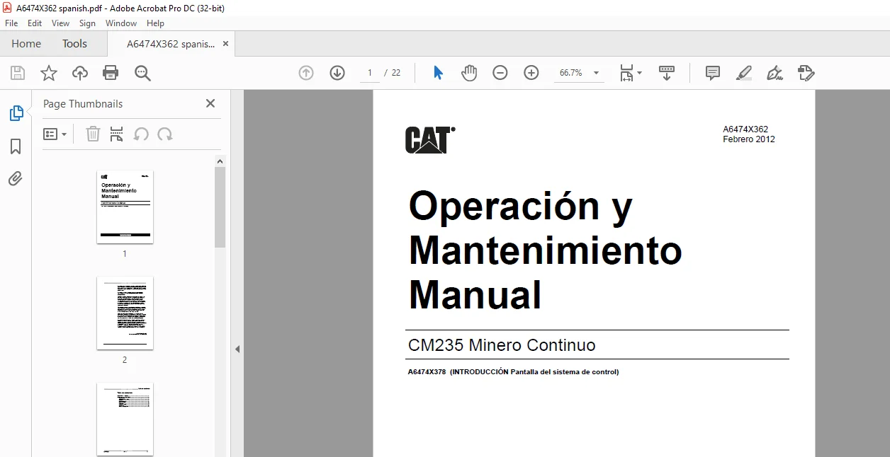 Cat CM235 Minero Continuo Operación yMantenimiento Manual A6474X362 - PDF DOWNLOAD - Image 2