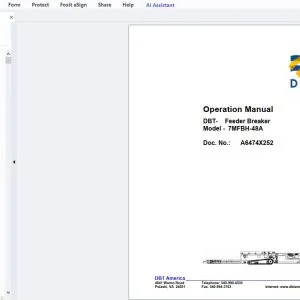 Cat DBT 7MFBH-48A Operation Manual BI629472 - PDF DOWNLOAD