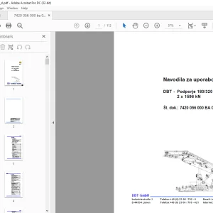 Cat DBT - Podporje 180320 -2 x 1596 kN Navodila za uporabo - PDF DOWNLOAD
