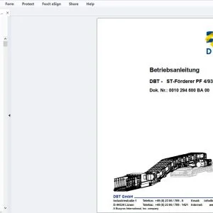 Cat DBT- ST-Förderer PF 4/932 Betriebsanleitung - PDF DOWNLOAD