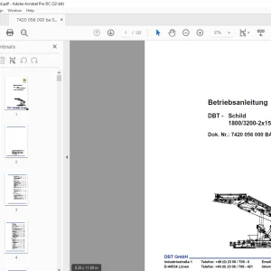 Cat DBT Schild 1800/3200-2x1596-1500 Betriebsanleitung - PDF DOWNLOAD