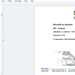 Cat DBT - podporje 2230/4030 - 2 x 1655 kN – 1750 Variante 01 in 02 Navodila za uporabo - PDF DOWNLOAD