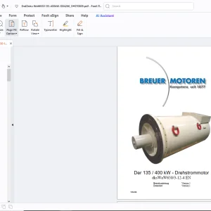 Cat Der 135/400 kW - Drehstrommotor dksWaW650/3-12-4 EN Betriebsanleitung PDF