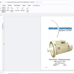 Cat Der 63 kW - Drehstrommotor dRKsU35LC/2-4EN Betriebsanleitung  PDF