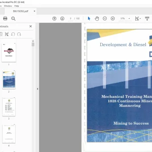 Cat Development & Diesel 1028 Continuous Miner Mechanical Training Manual - PDF
