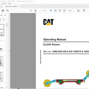 Cat EL2000 Shearer Operating Manual  - PDF DOWNLOAD