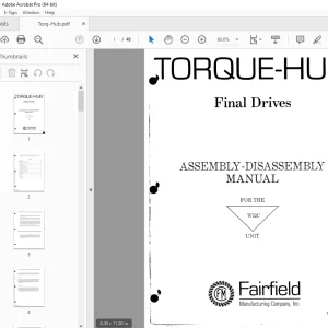 Cat Fairfield Torque-Hub W12C Final Drive Assembly-Disassembly Manual PDF