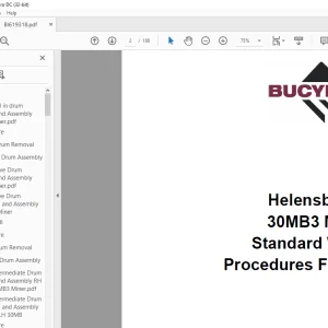 Cat Helensburgh 30MB3 Miner Standard Work Procedures Folder Operation Manual  PDF