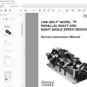 Cat LINK-BELT R PARALLEL SHAFT & RIGHT ANGLE SPEED REDUCER Service Instruction Manual PDF