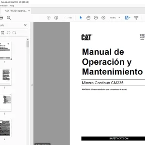 Cat Minero Continuo CM235 Manual de Operación y Mantenimiento - PDF DOWNLOAD
