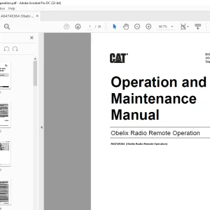 Cat Obelix Radio Remote Operation and Maintenance Manual - PDF DOWNLOAD