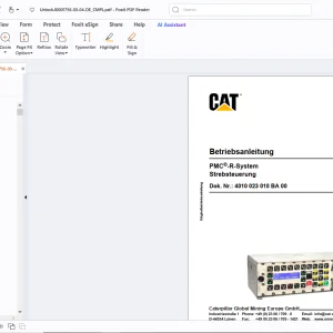 Cat PMC-R-System Strebsteuerung Betriebsanleitung - PDF