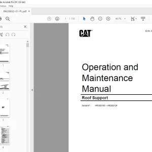 Cat Roof Support Operation and Maintenance Manual - PDF