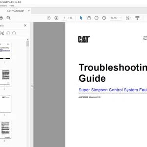 Cat Super Simpson Control System Fault Codes Troubleshooting Guide Manual