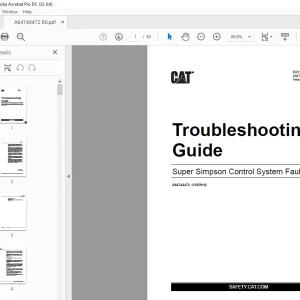 Cat Super Simpson Control System Fault Codes Troubleshooting Guide Manual A6474X472