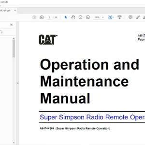 Cat Super Simpson Radio Remote Operation and Maintenance Manual - PDF DOWNLOAD