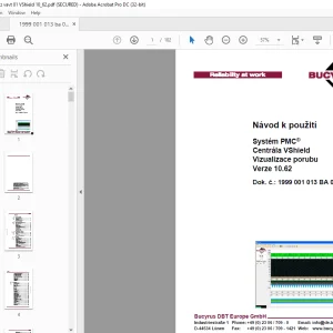 Cat Systém PMC Centrála VShield Vizualizace porubu Verze 10.62 Návod k použití - PDF