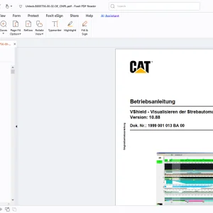 Cat VShield - Visualisieren der Strebautomation Betriebsanleitung - PDF