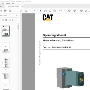 Cat Water valve unit, 2 functions Operating Manual - PDF DOWNLOAD
