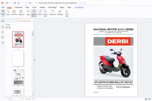 Derbi Atlantis 02 Red Bullet 2003 E2 Parts Manual - PDF