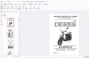 Derbi Atlantis LC 2002 Parts Manual - PDF DOWNLOAD