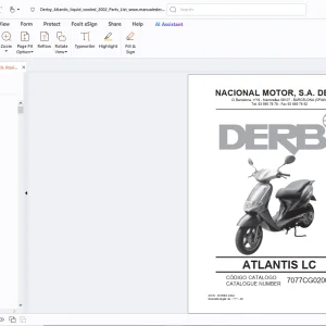 Derbi Atlantis LC 2002 Parts Manual - PDF DOWNLOAD