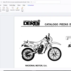 Derbi FDS 50 Super CATALOGO PIEZAS DE RECAMBIO - PDF DOWNLOAD