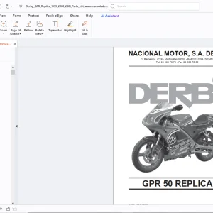 Derbi GPR 50 Replica 1999-2001 Parts Manual - PDF DOWNLOAD