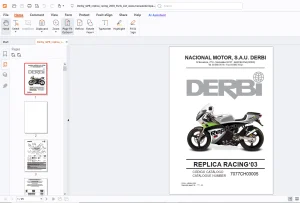 Derbi Replica Racing 03 Parts Manual - PDF DOWNLOAD