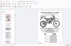 Derbi Senda R Parts Manual - PDF DOWNLOAD