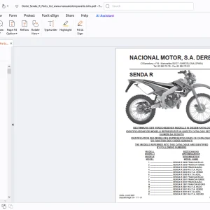 Derbi Senda R Parts Manual - PDF DOWNLOAD