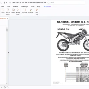 Derbi Senda SM 2001 Parts Manual - PDF DOWNLOAD