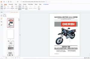 Derbi Senda SM Black Edition/DRD Edition Parts Manual - PDF