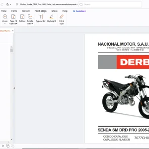 Derbi Senda SM DRD Pro 2005-2006 E2 Parts Manual - PDF