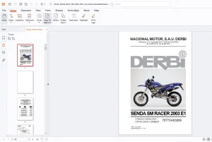 Derbi Senda SM Racer 2003 E1 Parts Manual - PDF DOWNLOAD