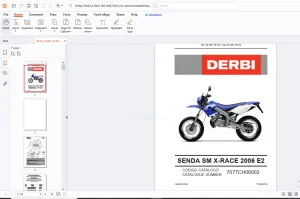 Derbi Senda SM X-Race 2006 E2 Parts Manual - PDF DOWNLOAD
