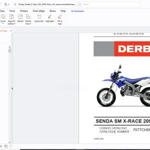 Derbi Senda SM X-Race 2006 E2 Parts Manual - PDF DOWNLOAD