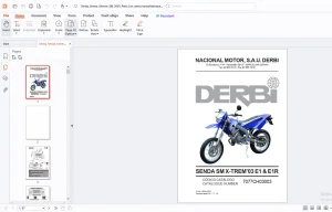 Derbi Senda SM X-Trem 03 E1 & E1R Parts Manual - PDF