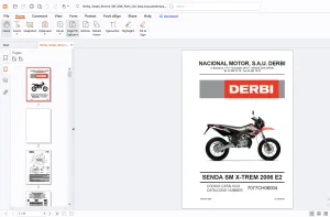 Derbi Senda SM X-Trem 2006 E2 Parts Manual - PDF