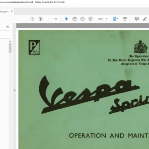 Douglas Vespa Sprint Operation & Maintenance Manual - PDF DOWNLOAD
