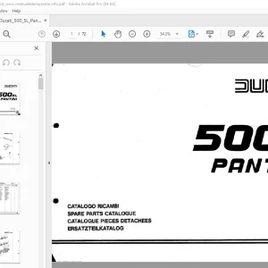 Ducati 500SL Pantah Parts Manual - PDF DOWNLOAD
