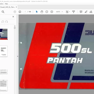 Ducati 500SL Pantah Workshop Manual - PDF DOWNLOAD