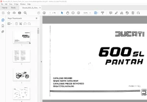 Ducati 600SL Pantah Parts Manual - PDF DOWNLOAD