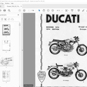 Ducati 750 GT 750 Sport Motorcycle Parts Manual - PDF DOWNLOAD