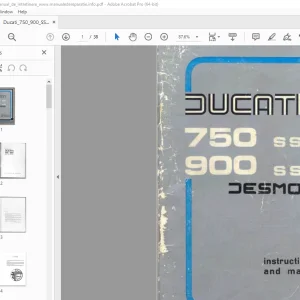 Ducati 750 SS - 900 SS Desmo Use & Maintenance Manual PDF