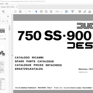 Ducati 750SS 900SS DESMO Parts Manual - PDF DOWNLOAD