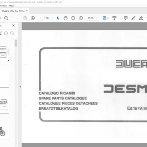 Ducati 900SS DESMO 1979 Parts Manual - PDF DOWNLOAD