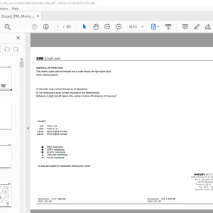 Ducati 996 Single Seat Parts Manual 915.1.082.2B - PDF DOWNLOAD