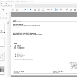 Ducati 996 TwoSeater Parts Manual 915.1.082.1B - PDF DOWNLOAD